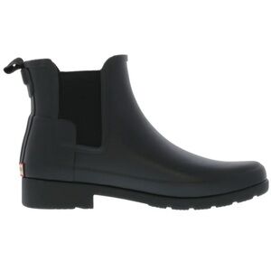 Hunter Women's Matte Black Ankle Rain Boots